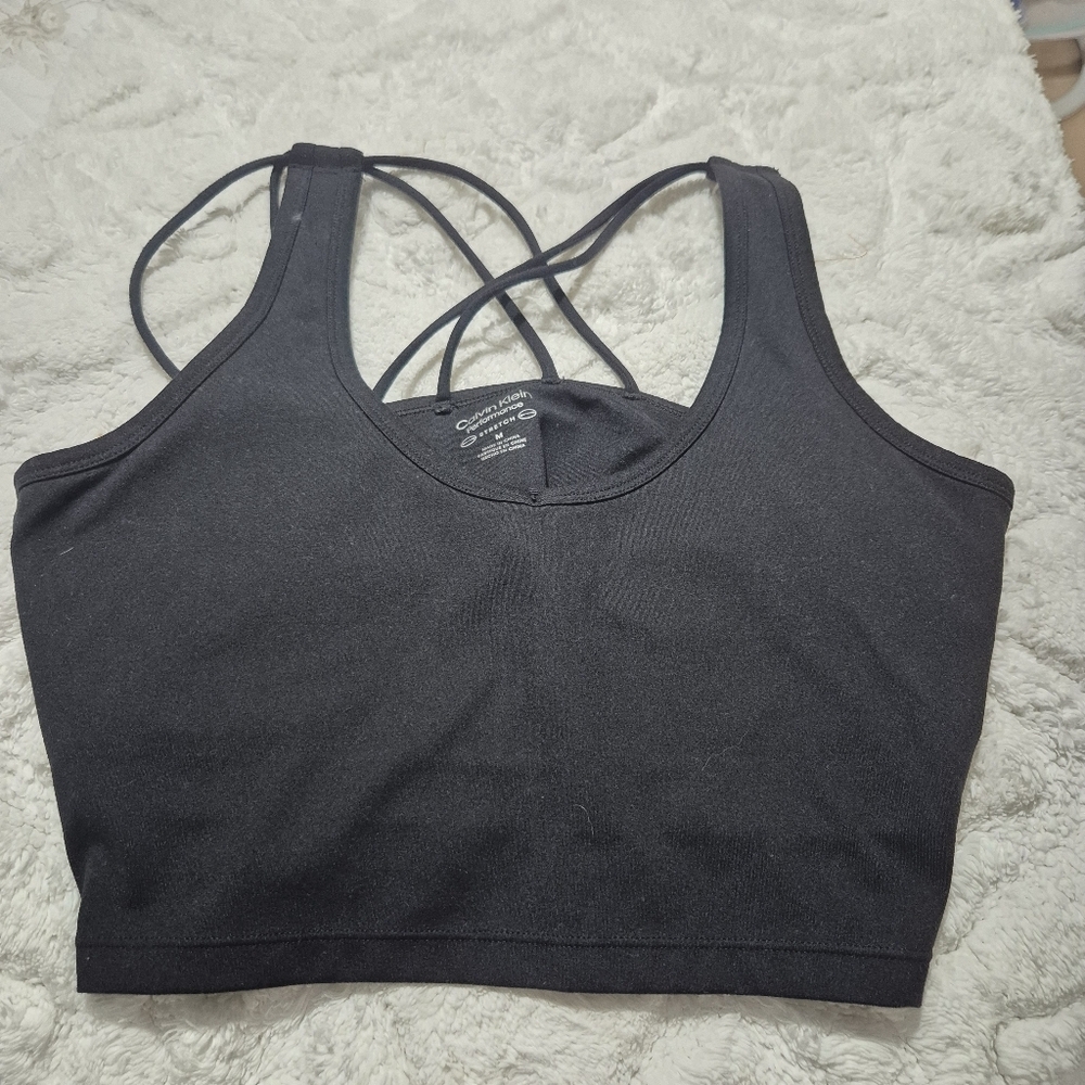Calvin Klein Women's Black Strappy Sports Bra...Size:M - Picture 4 of 12